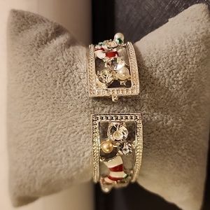 Christmas Hinged Bracelet